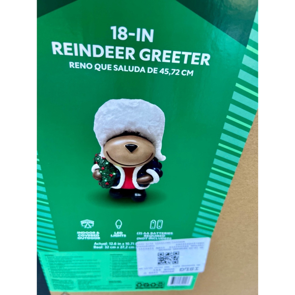 NEW IN BOX REINDEER DOOR GREETER - Picture 10 of 11